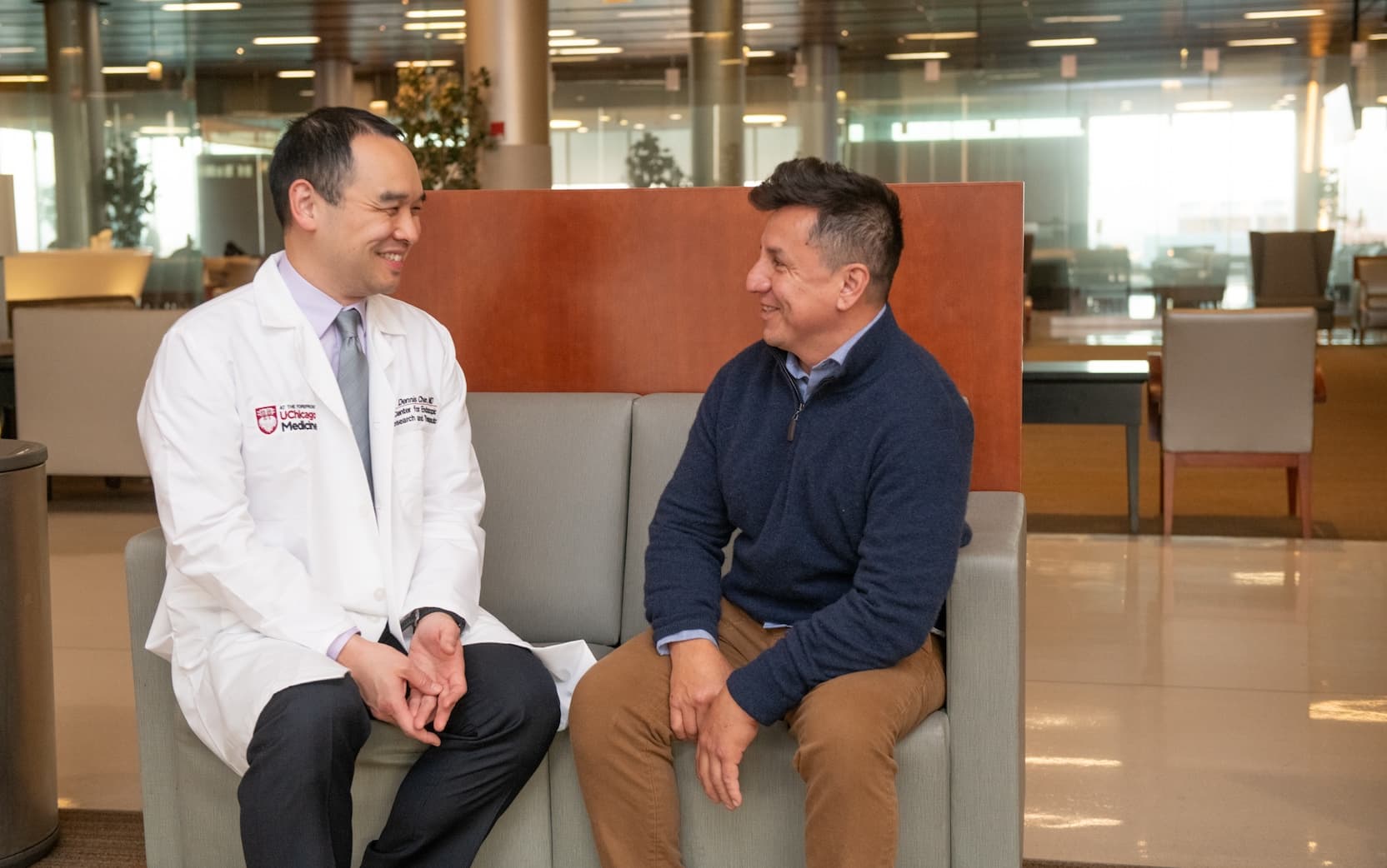 Dr. Chen with patient