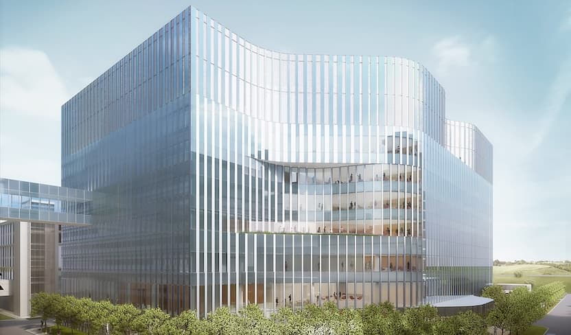 Cancer pavilion rendering