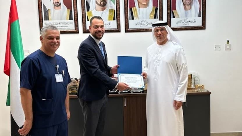 Kass-Hout receives appreciation certificate
