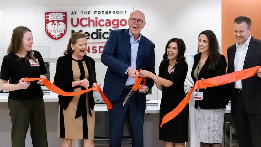 Ribbon cutting ceremony at the new Hinsdale clinic