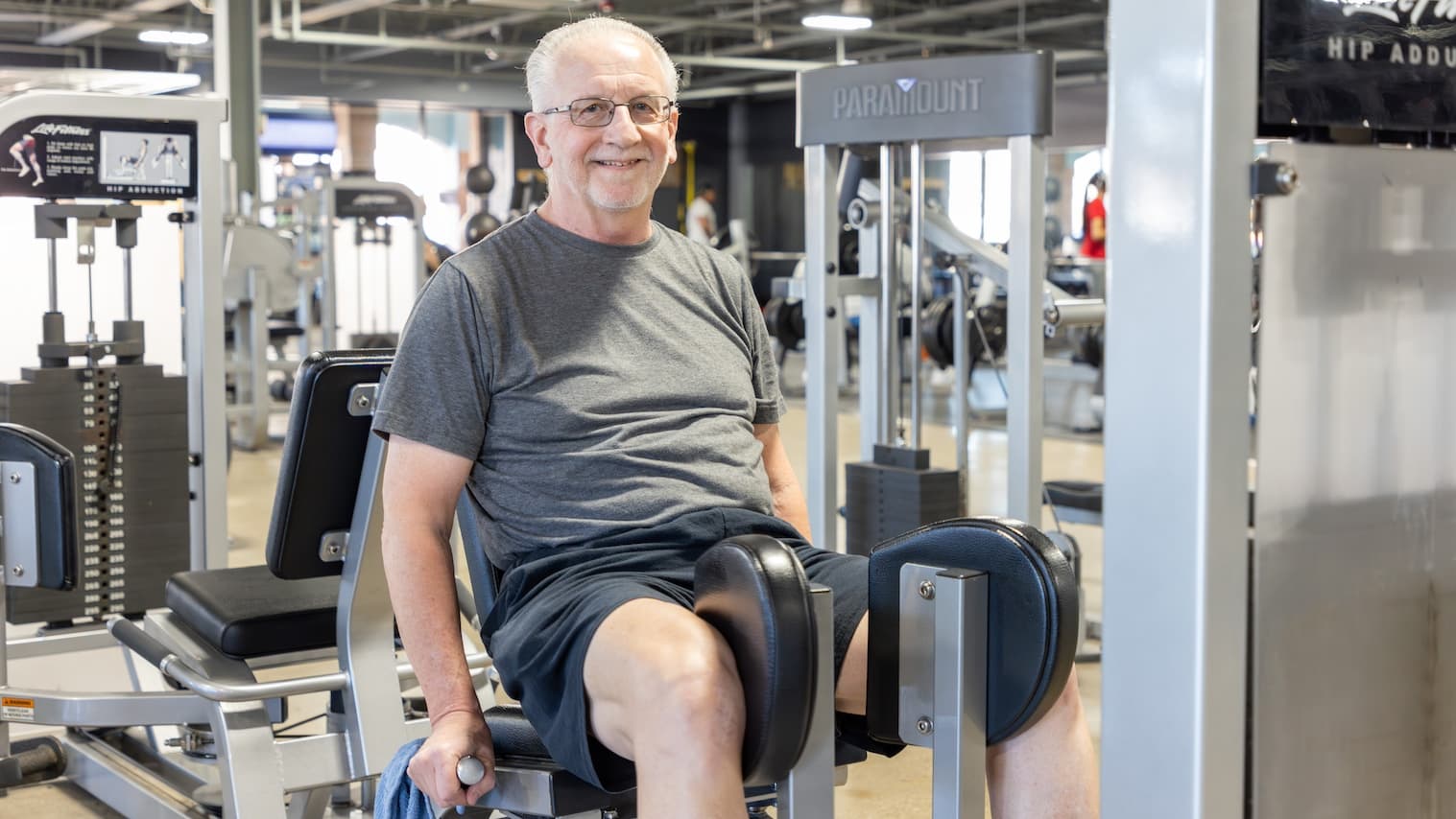 Gerard Berish using equipment with smart knee