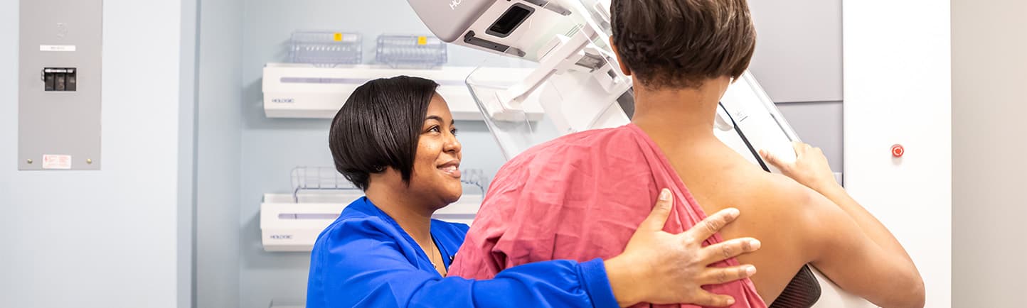 Women undergoing a mammography at UCM