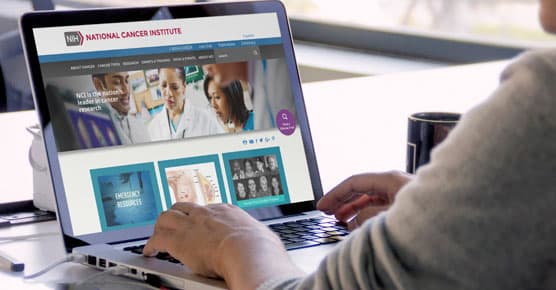 Computer with NCI website