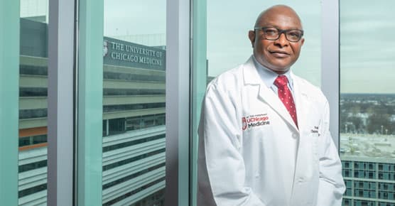 Kunle Odunsi, MD, overlooking site for new cancer center