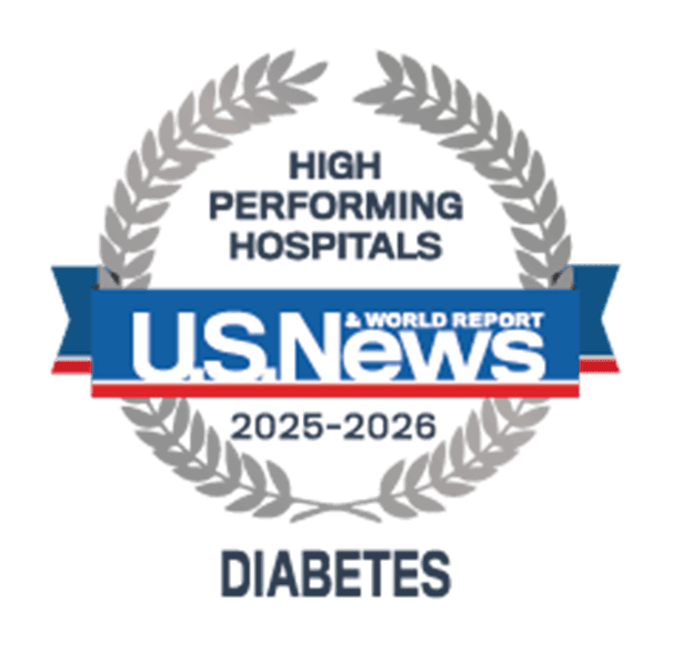 USNWR Diabetes High Performing Badge 2025 -2026