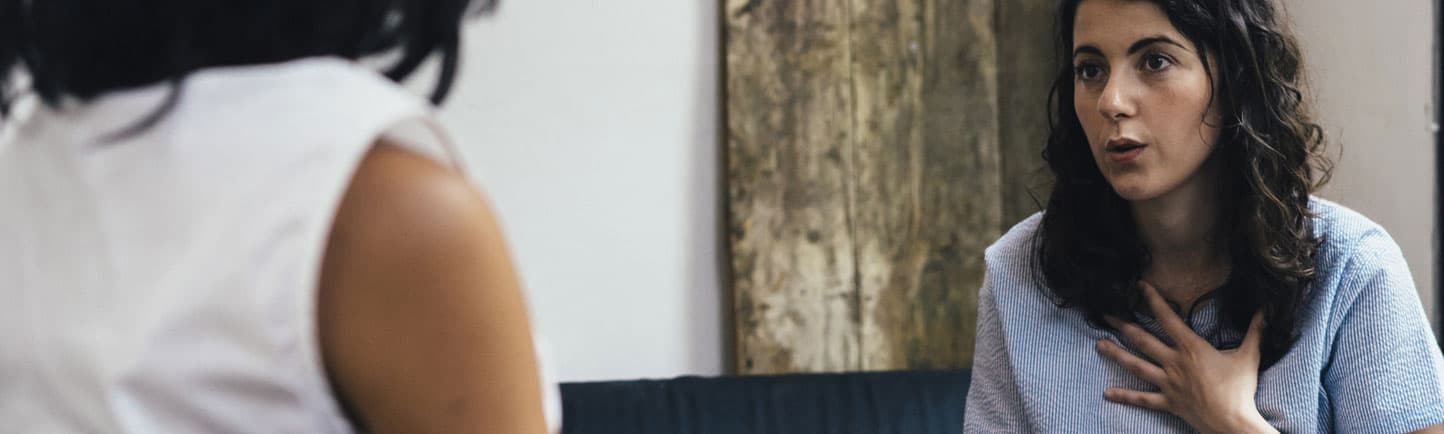 Mental health counseling, female patient talking to female counselor
